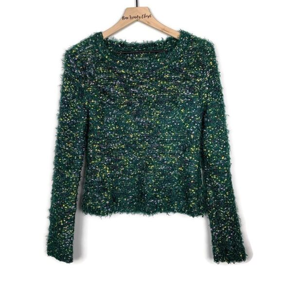 Wild Fable | Green Fuzzy Pull Over Trendy Sweater - Picture 2 of 6